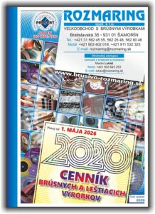 Cenník brúsnych a leštiacich výrobkov 2026 - 05/26